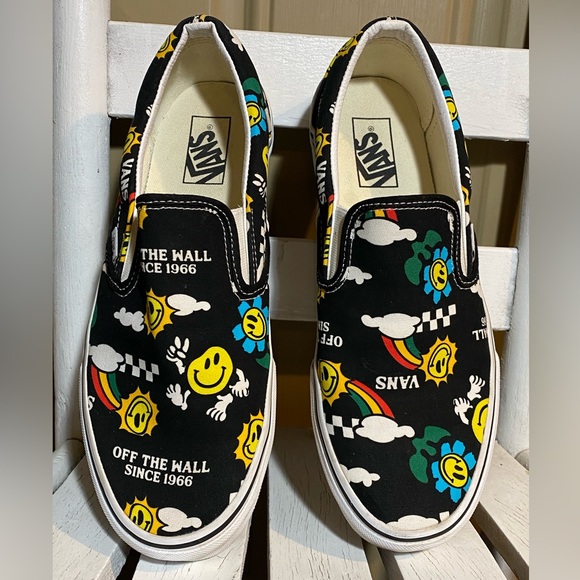 Vans Other - Vans Off The Wall Since 1966 Slip On Shoes.  “Better Day”Size 10.5 Men/12women